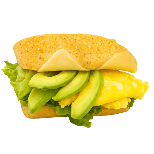 Egg avocado cheese sandwich