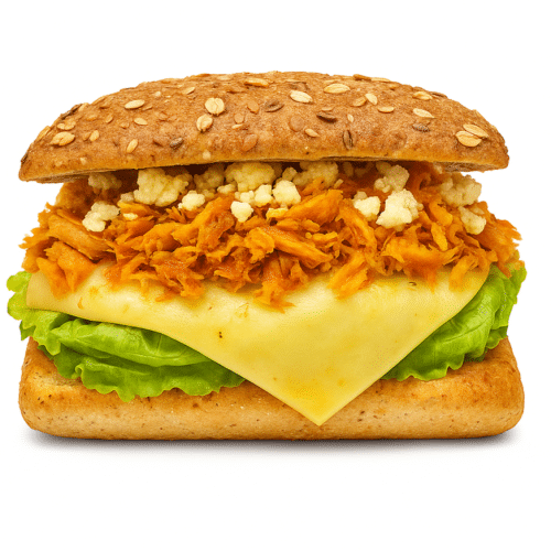 Egg bakkeljauw sandwich