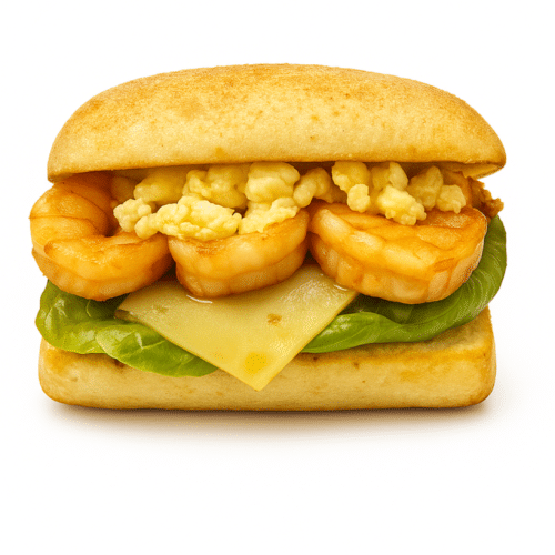 Egg shrimp sandwich