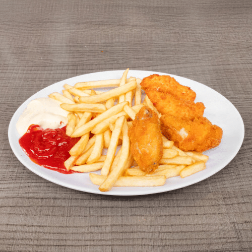 Menu chicken fingers en wings