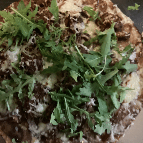 Loaded fries hot chicken pancake