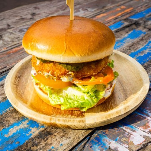 Spicy chicken burger