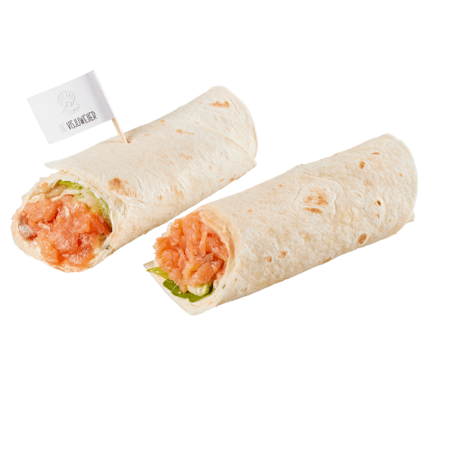 Wraps uit het vuistje met zalm