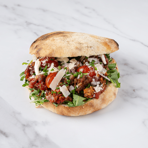 Pucce biefstuk tapenade