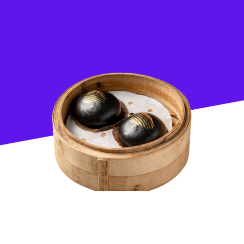 Black gold salted egg yolk custard bun