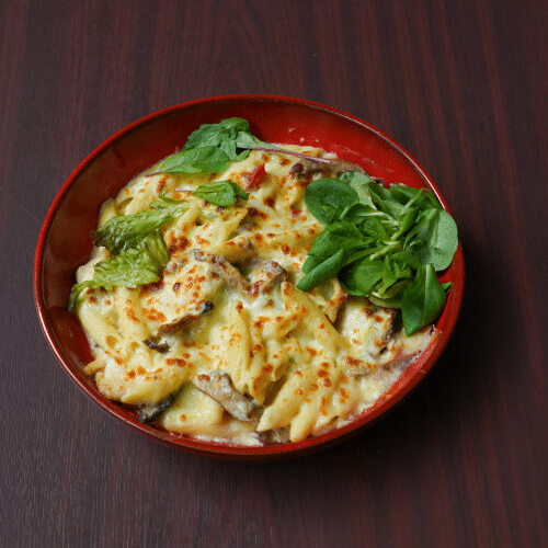 Griekse penne gratin