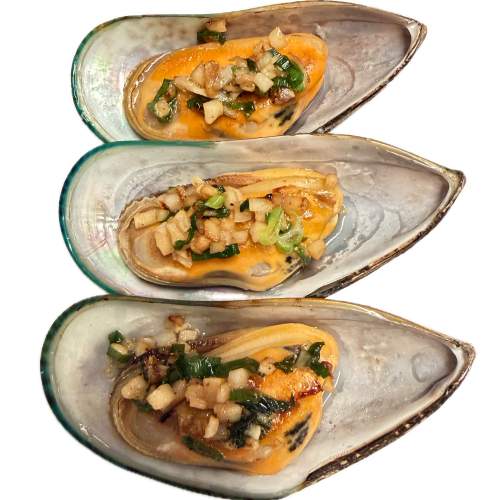 127. Gegrilde mosselen (5 stuks)