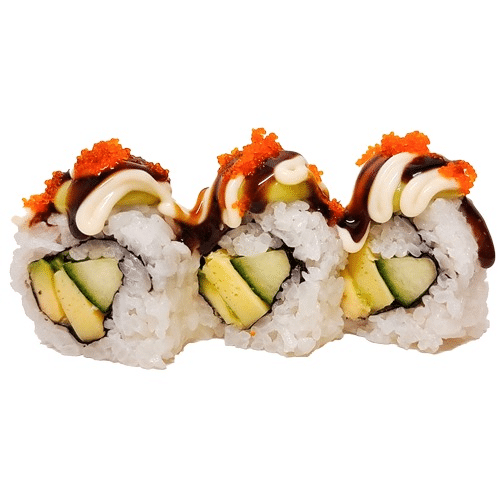 Sparkling avocado maki