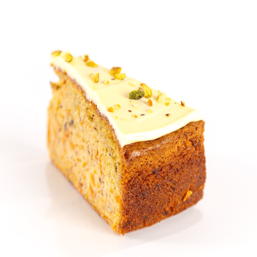 Slice carrot cake