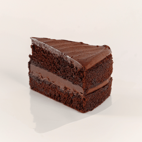 Slice choco choco cake