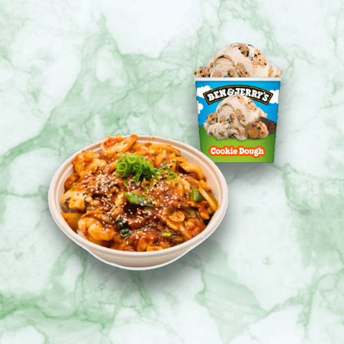 Pokelivery hot bowl en Ben & Jerry's 465ml