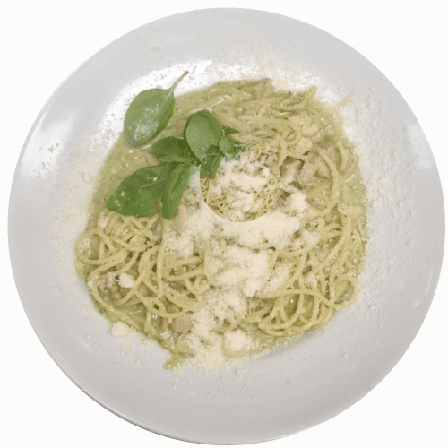 Pasta al pesto met kip