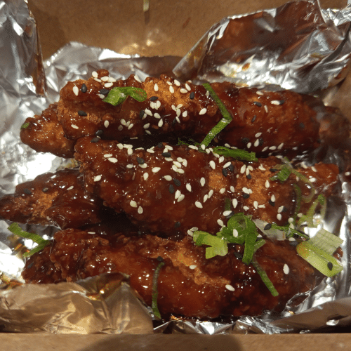 Dakdak tenders (soya and garlic sauce)
