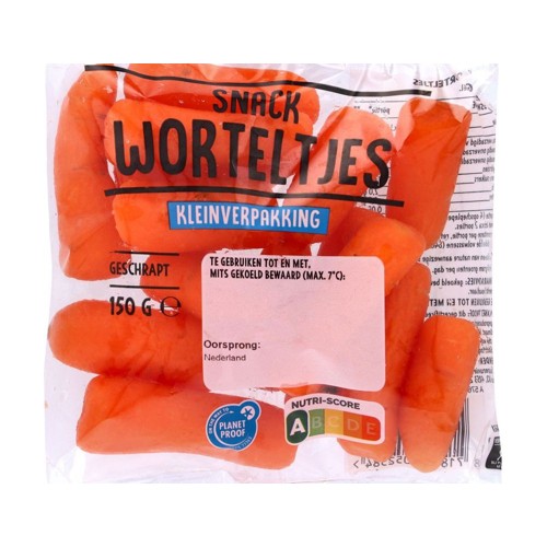 Wortel snack Zak 150 Gram
