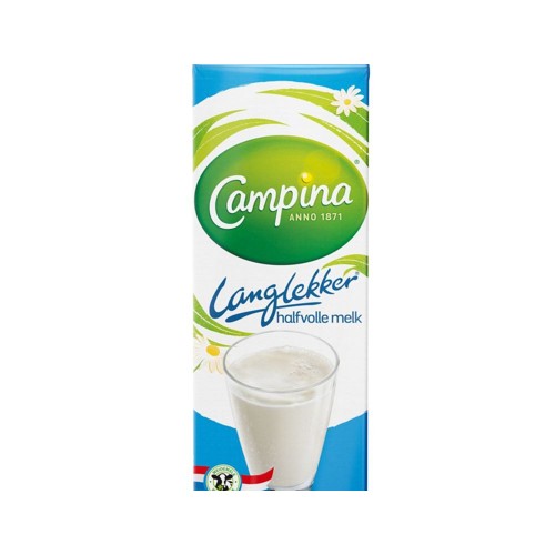 Campina halfvolle melk lang lekker pak 1 liter