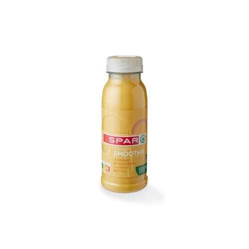 SPAR smoothie tropisch fruit banaan Fles 250 Milliliter