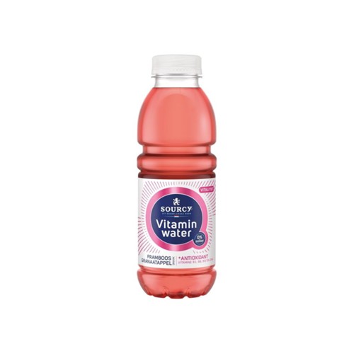 Sourcy Vitaminwater framboos granaatappel 0% 500ml