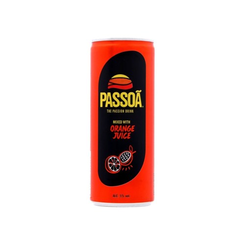 Passoa pre mix jus d'orange Blik 250 ml