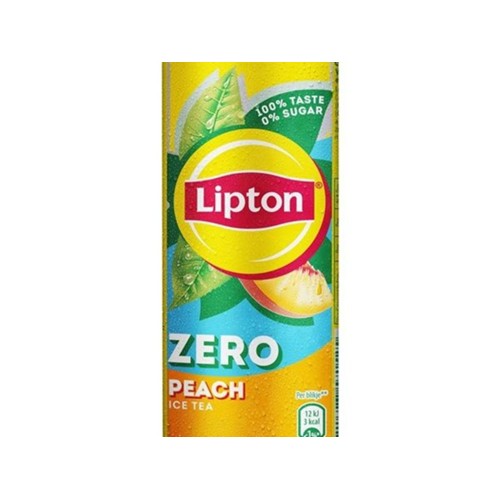 Lipton ice tea peach zero Blik 250 ml