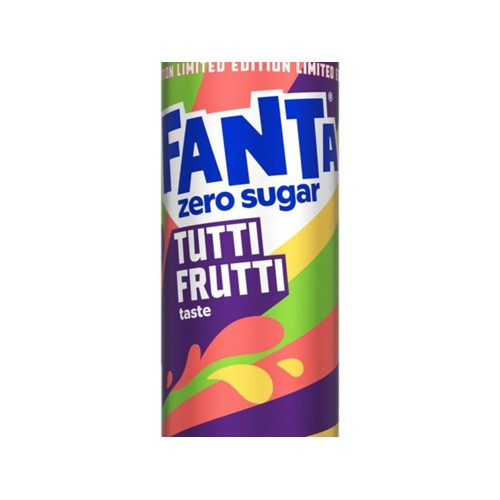 Fanta zero sugar tutti frutti Blik 250 ml