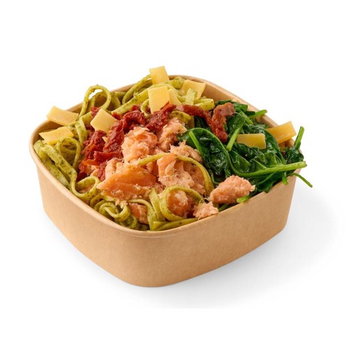 Tagliatelle pesto zalm