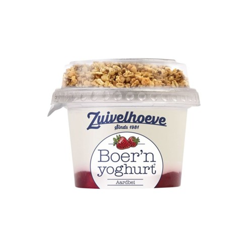 Zuivelhoeve boern yoghurt aardbei muesli 170 gram