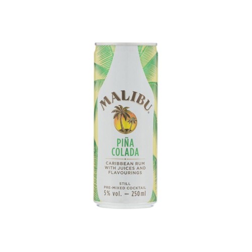 Malibu pina colada Blik 250 Milliliter