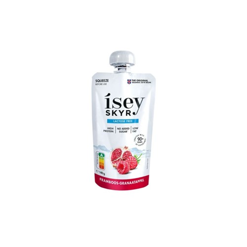 Isey Skyr pouch framboos granaatappel 140 Gram
