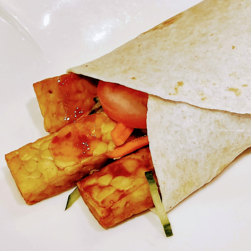 Tempeh wrap vegan