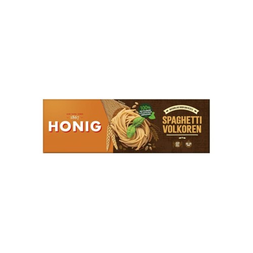 Honig spaghetti volkoren doos 550 gr
