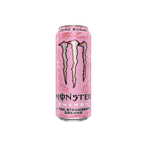 Monster energy ultra strawberry dreams zero sugar blik 500 ml