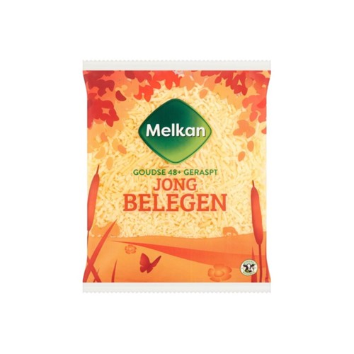 Melkan geraspt gouda jong belegen 175 gram