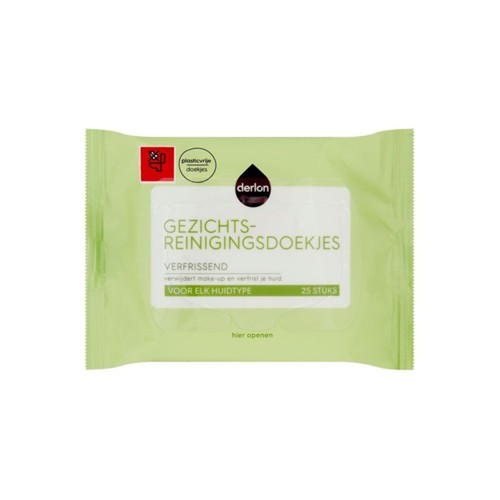 Derlon gezichtsdoekjes 25 stuks