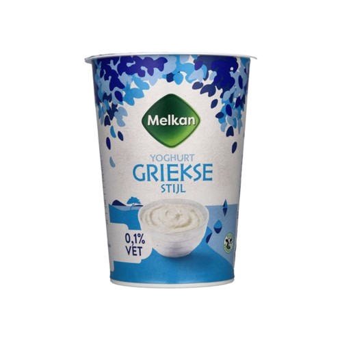 Melkan yoghurt Griekse 0% kuipje 500 gram