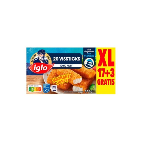 Iglo Vissticks XL 20 stuks doos 560 gr