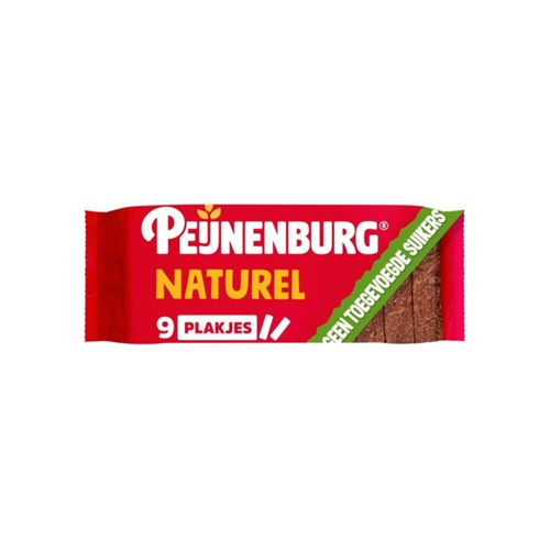 Peijnenburg ontbijtkoek naturel geen suiker gesneden 265 gram