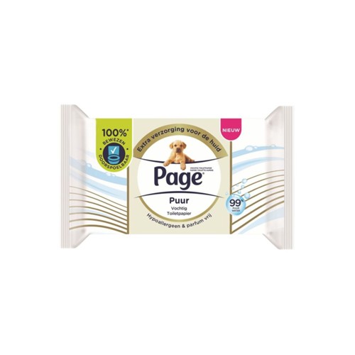 Page puur vochtig toiletpapier navulverpakking 38 stuks