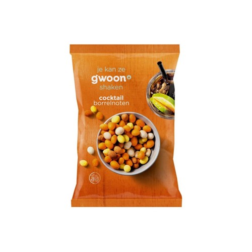 g'woon cocktailnootjes mild zak 300 gram