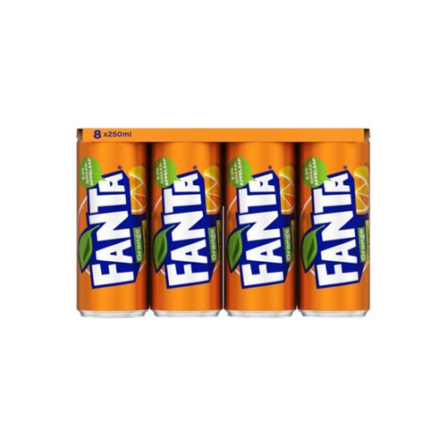 Fanta orange regular blik 8x250 ml