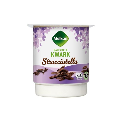 Melkan halfvolle kwark stracciatella kuipje 450 gram