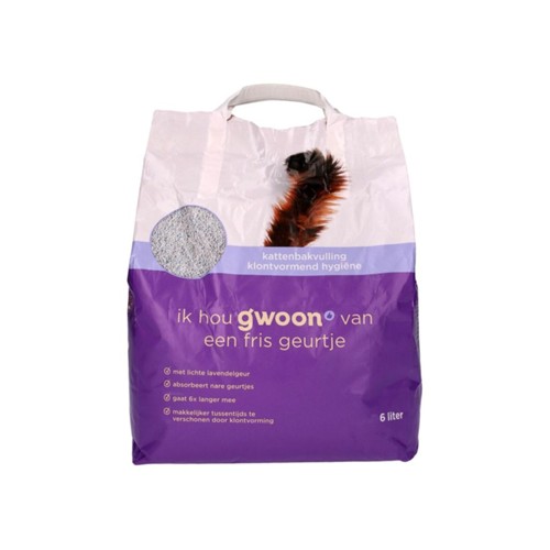 g'woon kattenbakvulling klontvormend hygiëne zak 6 liter