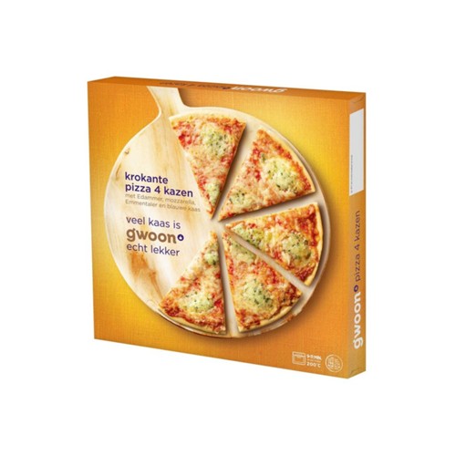 g'woon krokante pizza 4-kazen doos 340 gr