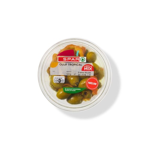 SPAR olijven tropical 140 gram