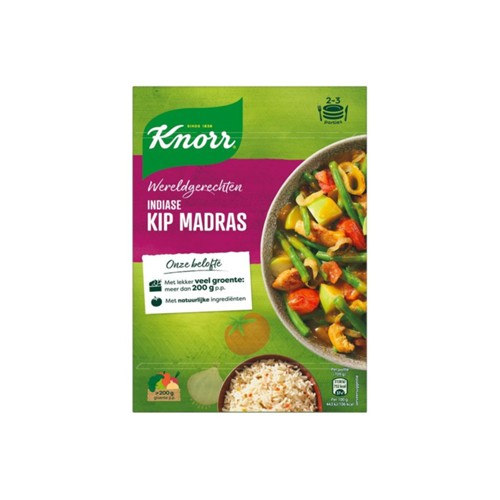 Knorr Wereldgerechten Indiase kip Madras 326 gr