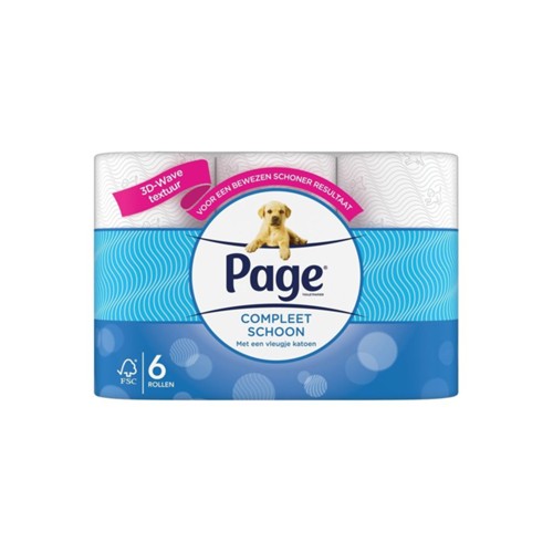 Page toiletpapier compleet schoon