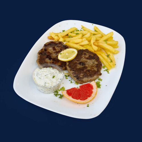 Frites bifteki