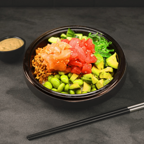Salmon en tuna poké bowl