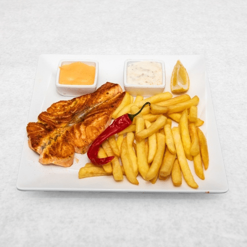 Gegrilde zalm filet menu