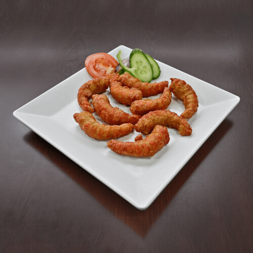 Surimi garnalen in beslag