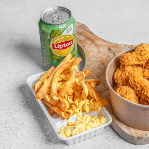 Chick'n schnitzel menu